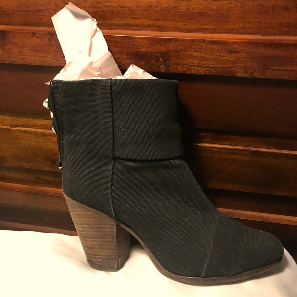 Rag & Bone Newbury Booties in Black Canvas